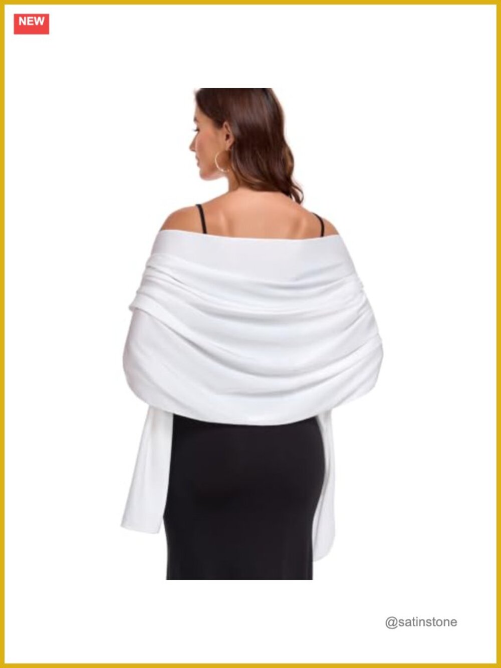Satin Shawl Wrap for Evening Dresses & Wedding Formal